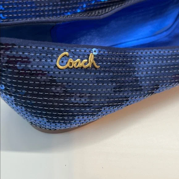 COACH Blue Sequin Shimmer Ballet Flat Shoes
Size 8 - Picture 4 of 8